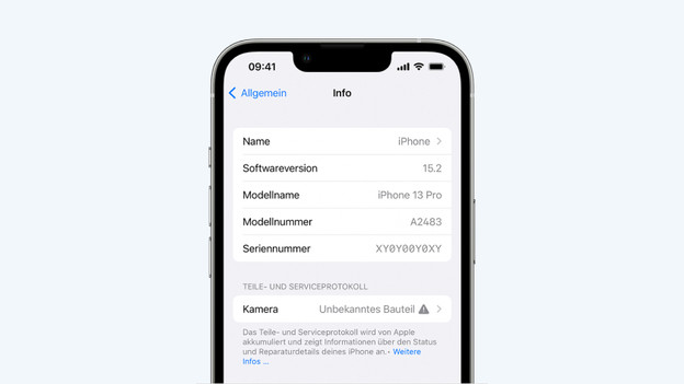 Kamera unbekanntes Bauteil