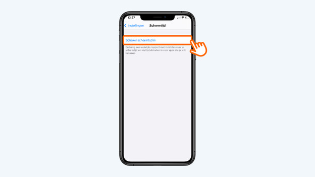 Tippe auf "Bildschirmzeit aktivieren".