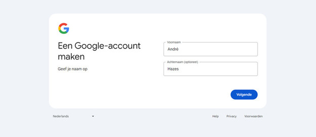 Google Anmeldebildschirm