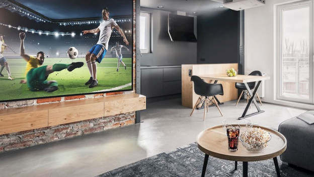 Beamer im Wohnzimmer