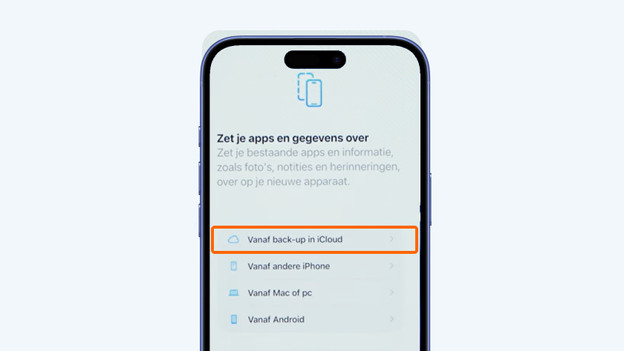 iCloud transfer backup