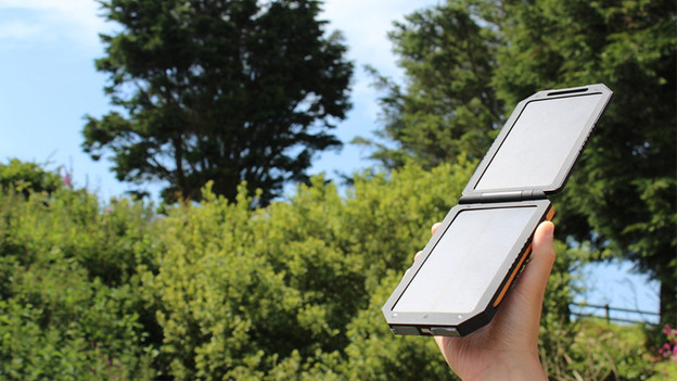 Solar-Powerbank aufladen