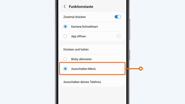 Seitentaste Samsung Smartphone