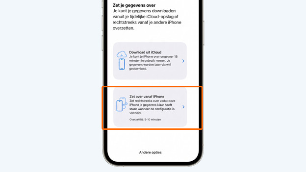Choose Transfer data from iPhone