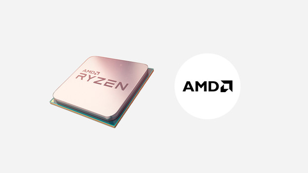 AMD Ryzen processor and AMD logo.