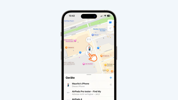 Tippe auf "Geräte".