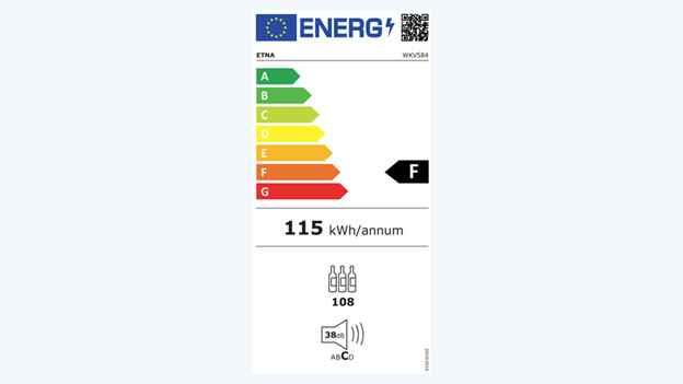 Energy label wine fridge