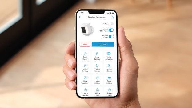 Einstellungen von Ring Überwachungskameras und Türklingeln