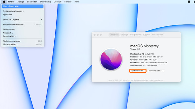 Systeminformationen MacOS