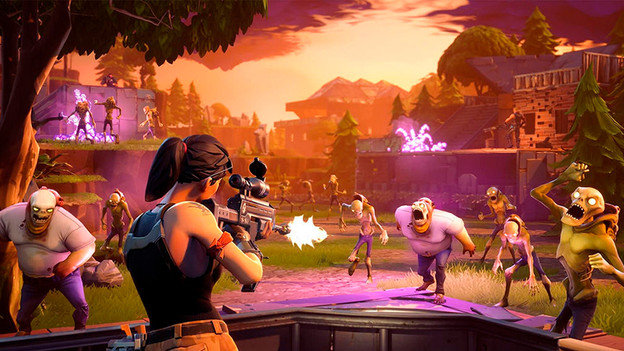 Fortnite auf dem Laptop spielen.