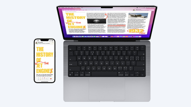 Zusammenarbeit zwischen Mac und iPhone