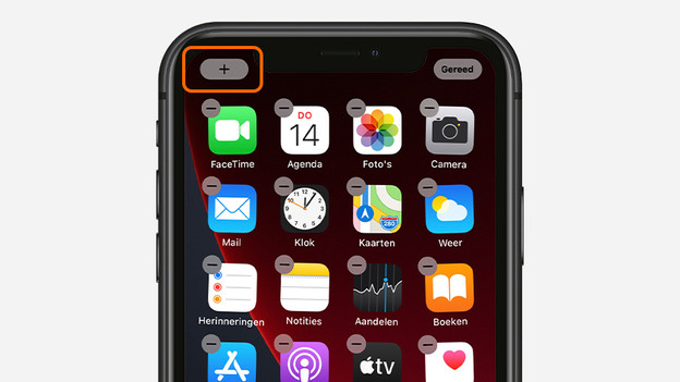 Tippe auf das Pluszeichen.