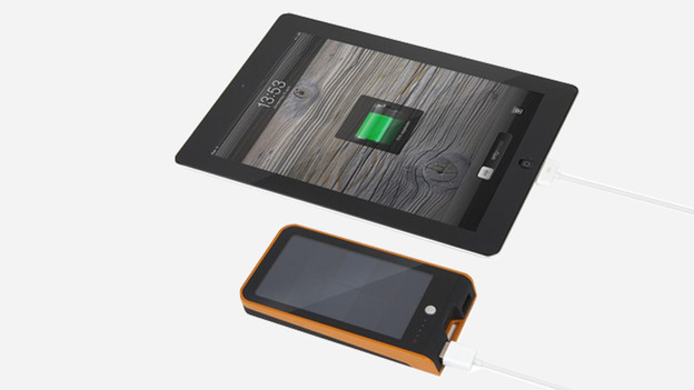 Solar-Powerbank aufladen