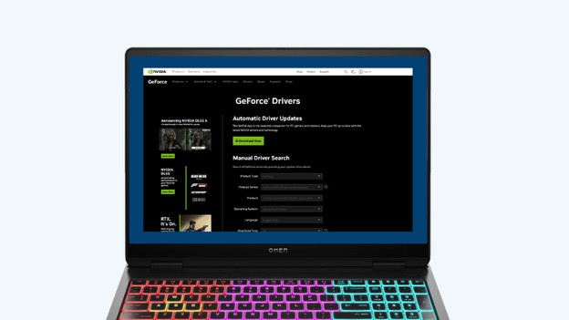 Lade den NVIDIA Geforce Treiber herunter