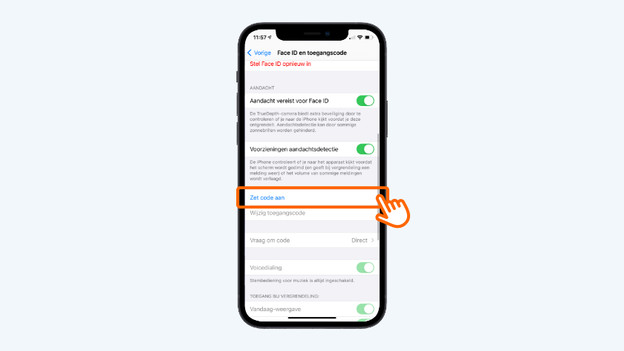 2. Tippe auf "Code aktivieren"