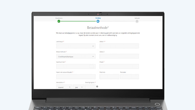 Überprüfe nach der Registrierung deine Zahlungsinformationen