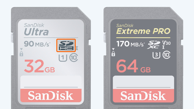 SDHC-Karten: bis zu 32 GB