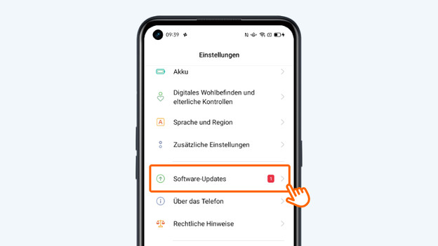 Wähle Update-Software.