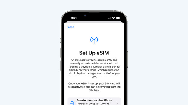 Transfer eSIM or physical SIM card