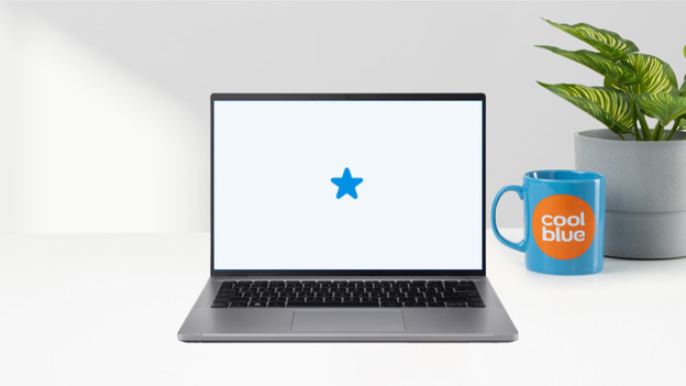 Laptop mit einem Stern.