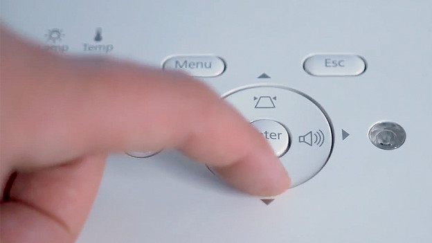 Keystone correction button