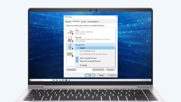 Step 3: activate your microphone