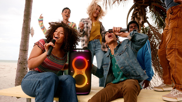 JBL PartyBox karaoke microphone