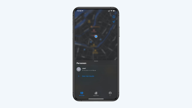 Du findest den Standort der Person in der Übersicht „Personen“.