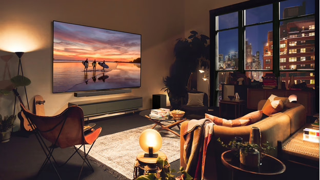 LG OLED TV in a living room.
