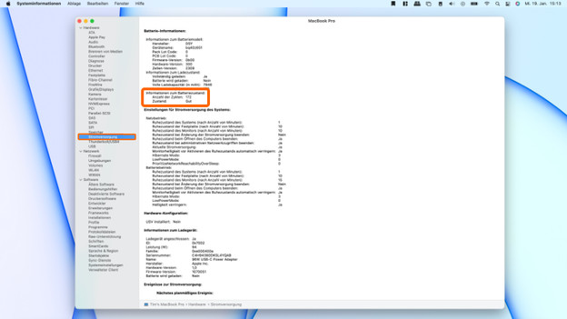 MacOS Anzahl der Ladezyklen finden