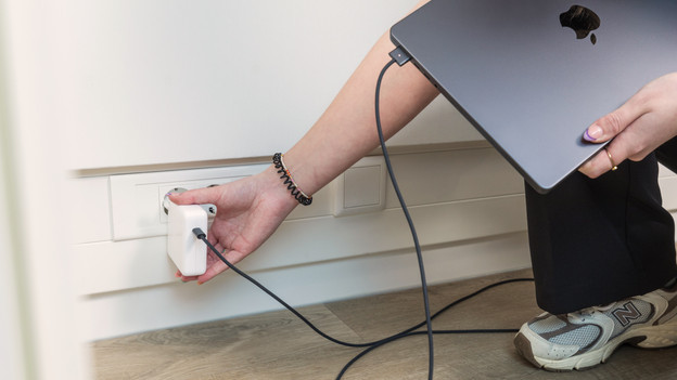 Step 1: check if your MacBook gets power.