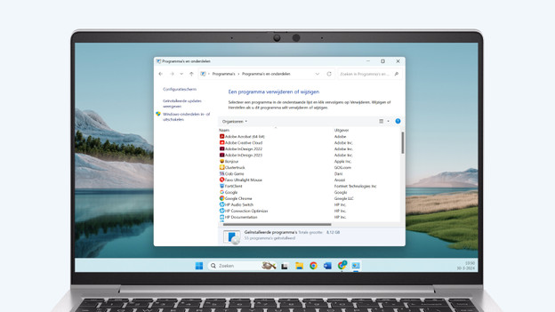 Double-click the program you want to delete.