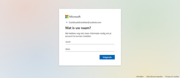 Microsoft Anmeldebildschirm