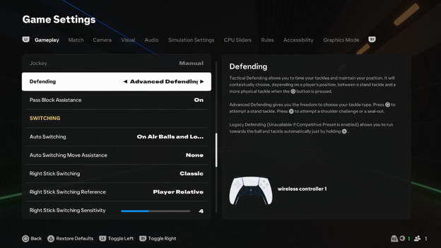 Settings EA Sports FC