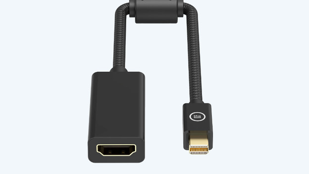 Ein Mini-HDMI-Kabel mit HDMI-Adapter, wenn du keinen HDMI-Anschluss hast