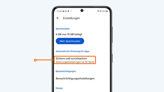 Sichern und Zurücksetzen