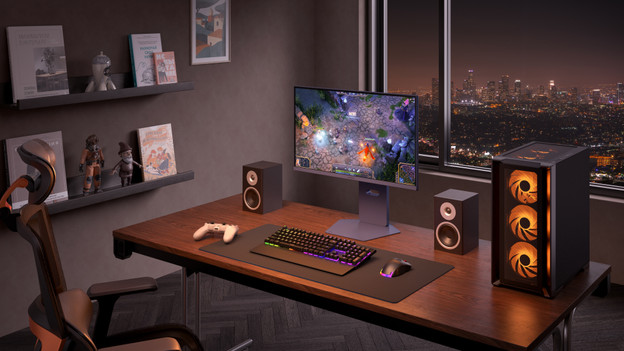 Gaming-Setup mit Monitor für Wettkampf-Gaming