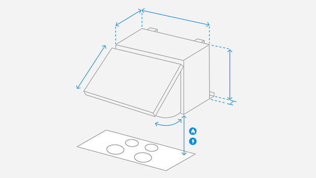 Integrated range hood dimensions