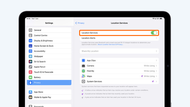 Uncheck the box and choose which apps get access.