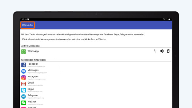 Klicke auf „Schließen“.