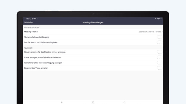 Galerieansicht in Zoom aktivieren