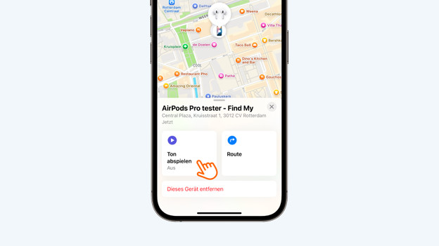 Wähle "Ton abspielen".