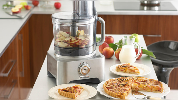 Apfel schneiden mit Food-Processor