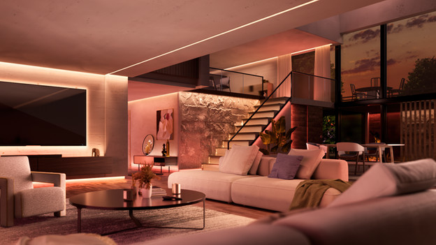 The Philips Hue LED strip indoor