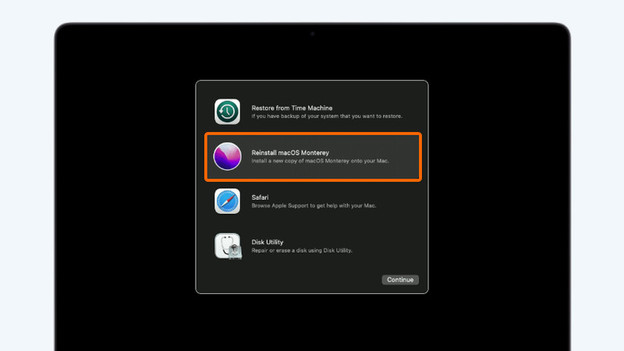 Step 4: reinstall macOS