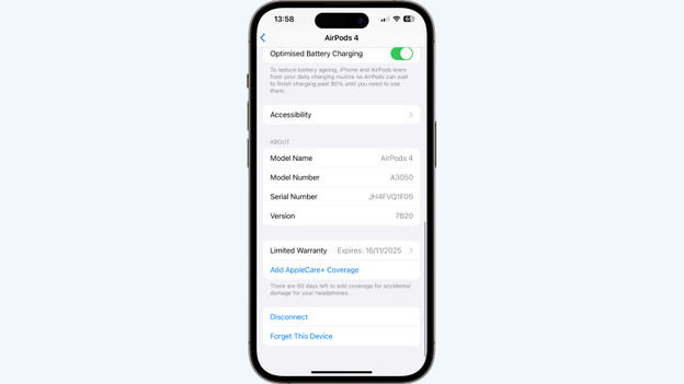 Restore Bluetooth settings on iPhone