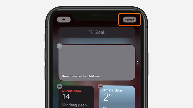 Tippe oben auf dem Bildschirm auf „Fertig“.