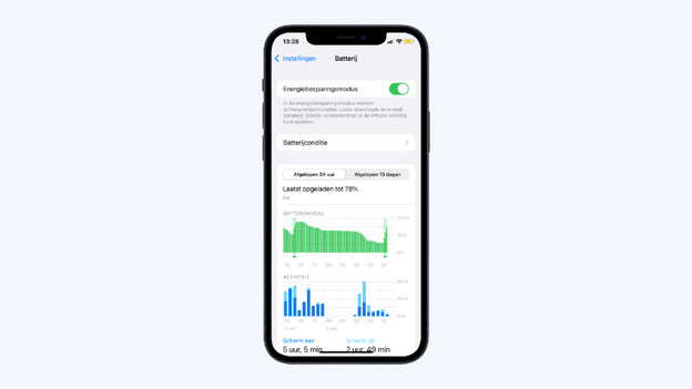 Turn on the slider at 'Low Power Mode'
