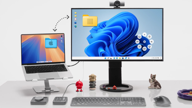Overlay auf dem Bildschirm mit Verknüpfungen