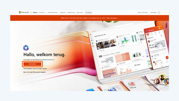 Auf office.com einloggen